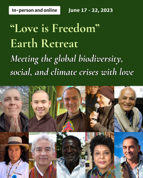 Dear friends from around the world, <a href="/PlumVillage/">Plum Village</a>  and the international <a href="/EarthHolderPV/">Earth Holder Community</a> invite you to join the Global Earth Retreat, “Love is Freedom” this June. It will be the first ‘hybrid’ retreat, meaning both in-person and online, of its kind in PV. bit.ly/loveisfreedom