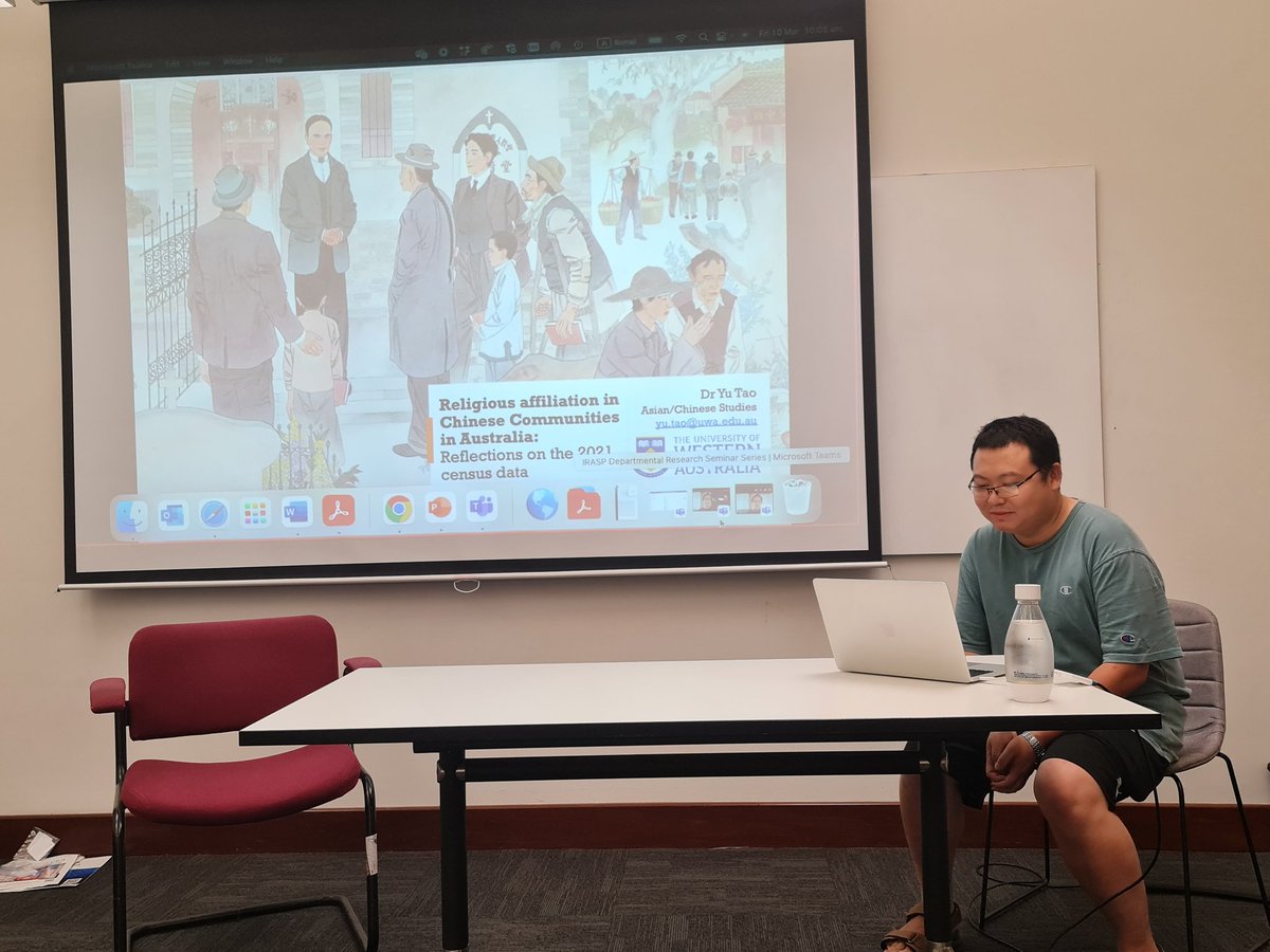 Our 2023 seminar series kicks off with <a href="/DrYuTao/">Yu TAO</a> and his research on #religious affiliation amongst the #Chinese community in #Australia
<a href="/UWAresearch/">UWA Research</a>