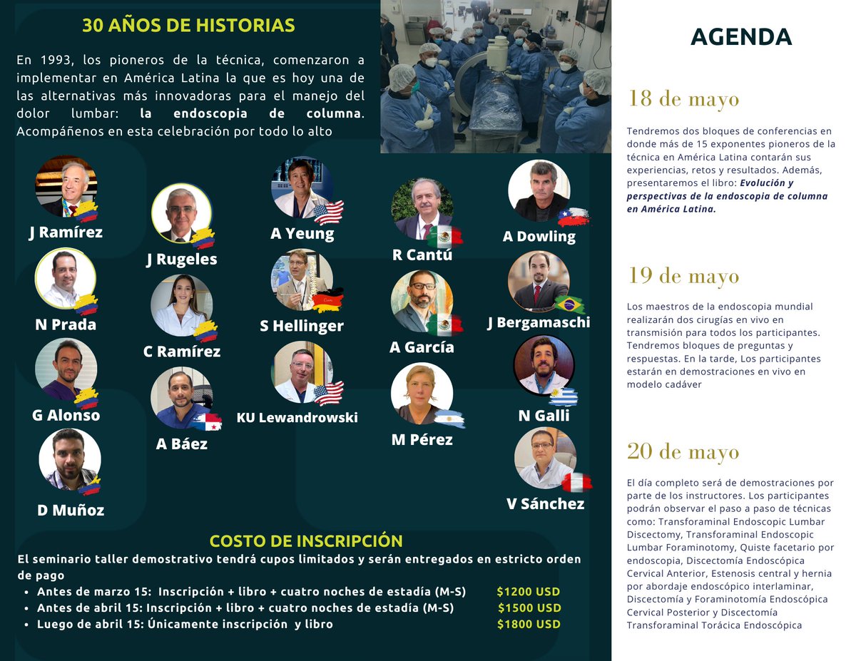 columininvasiva's tweet photo. 🎁🎁 Restan 8 días del precio especial. 30 años de experiencias en Endoscopia de Columna - https://t.co/17bzmdvfNI https://t.co/NGntyRS3RP