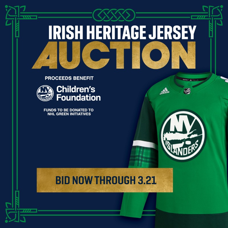New York Islanders - Our Irish Heritage Jersey Auction is underway! 🍀 All  proceeds benefit #Isles Children's Foundation. Bid on your favorite jersey  now