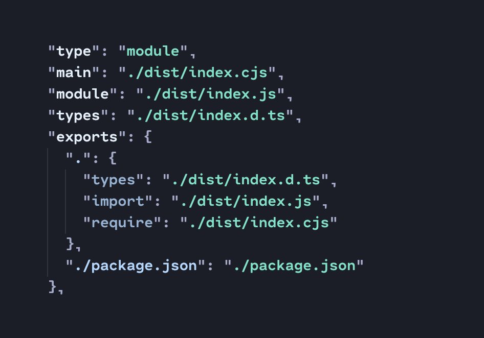 A screenshot of a lot of options being used in package.json