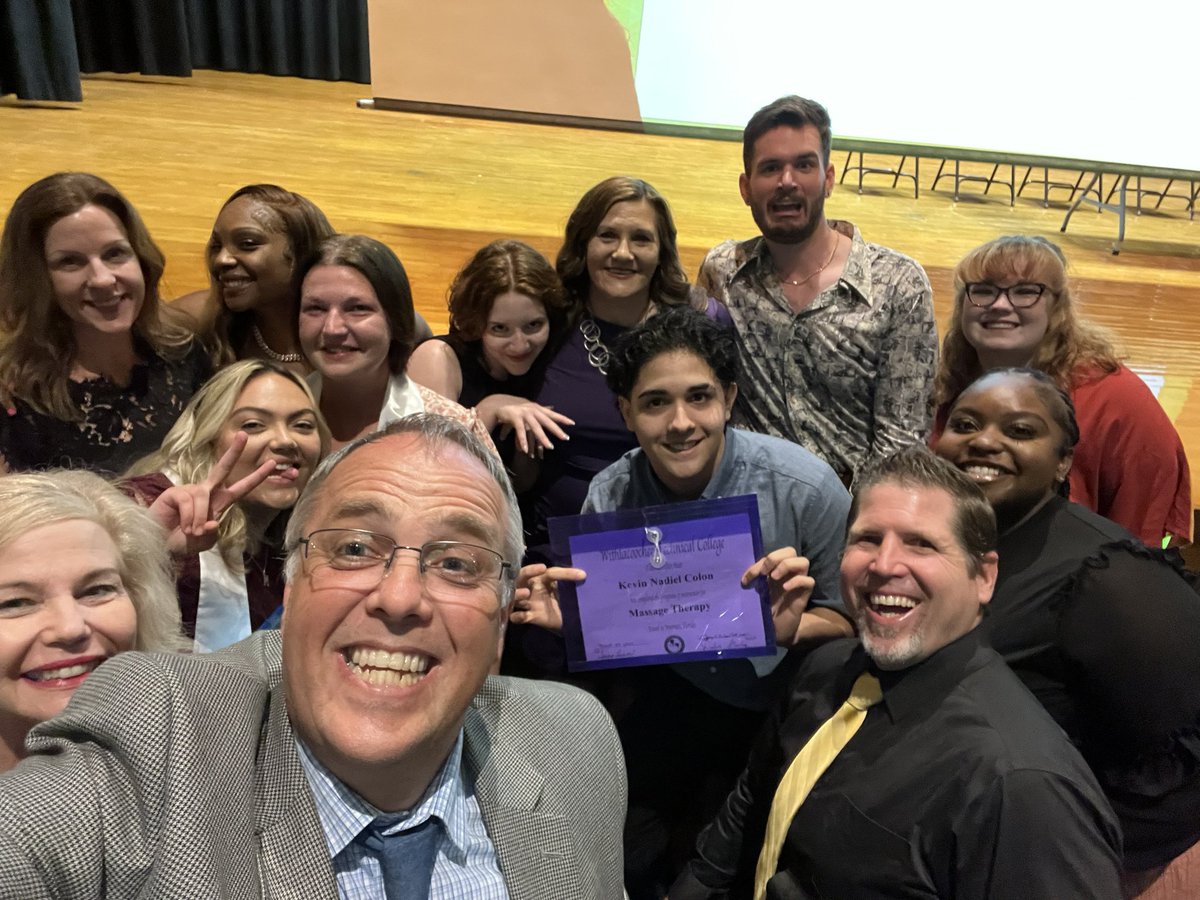 drhebert1234's tweet photo. Congratulations to the massage therapy graduates of 2023. Instructor Jeffrey Wood challenged graduates to do their best and shared quotes  for their future.Director Deb Stanley told students they were bright stars that will be a light for the future. @CitrusSchools @WTC4me https://t.co/6yU9YvAvHO