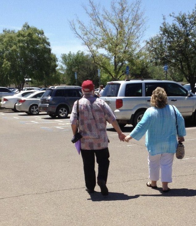 My favorite picture I snapped of my Mom and Dad while in Roswell, New Mexico. I looked up and saw they were the epitome of love. 58 beautiful years together. 💖