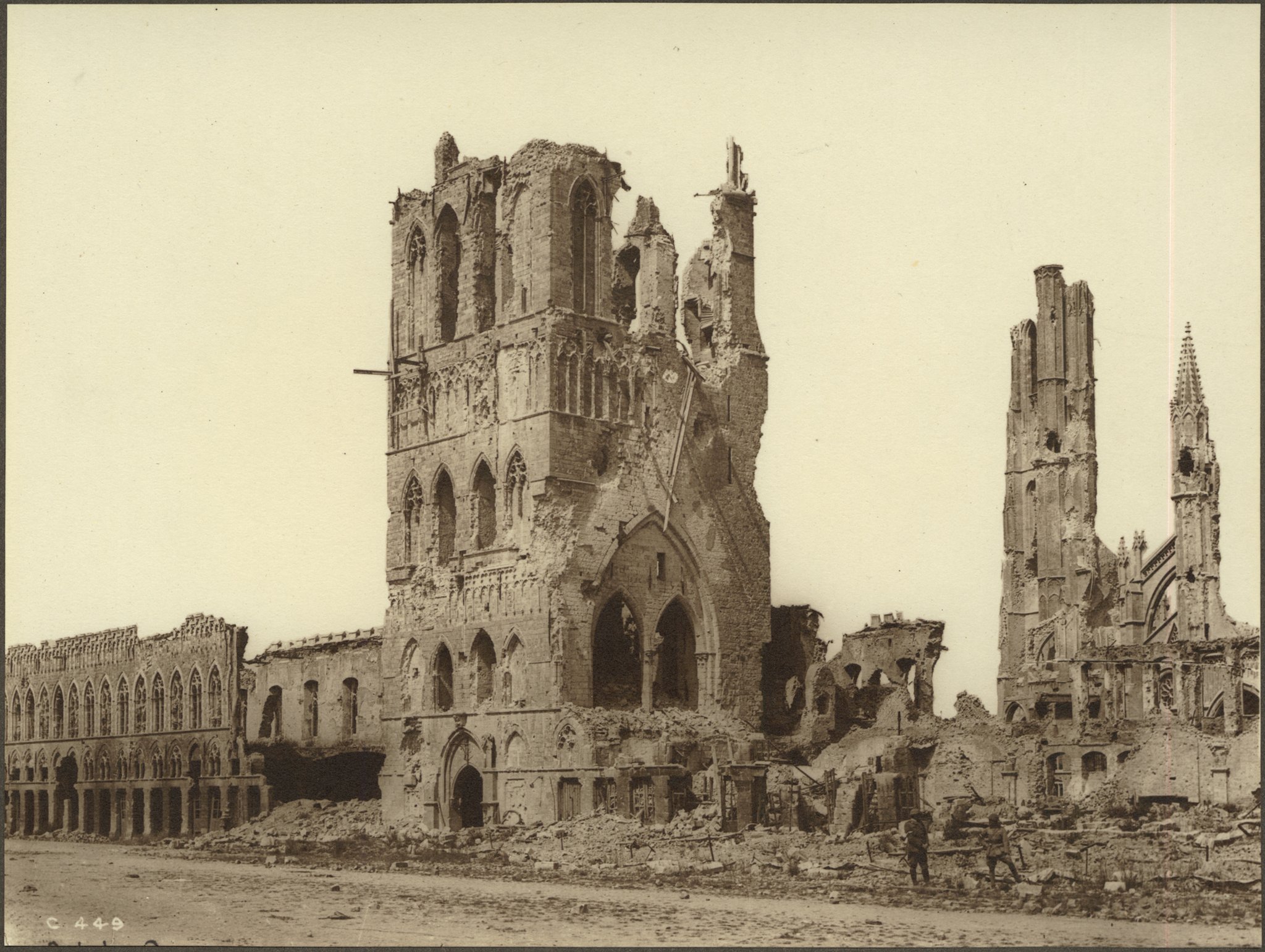 Or the Great Cloth Hall of Ypres, a secular Gothic building which was built in 1304 and completely r