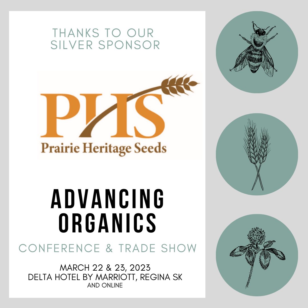 SaskOrganics's tweet photo. A big thank you to @PHSOrganics for their Silver sponsorship of Advancing Organics Conference &amp; Trade Show, March 22 &amp; 23!
https://t.co/1gcHifp0Bw

For more info &amp; to register:
https://t.co/C1bt5JLS4f

#organic #farming #organicfarmers #WestCdnAg #SaskAg #SaskOrganics https://t.co/W77eN9ygBa