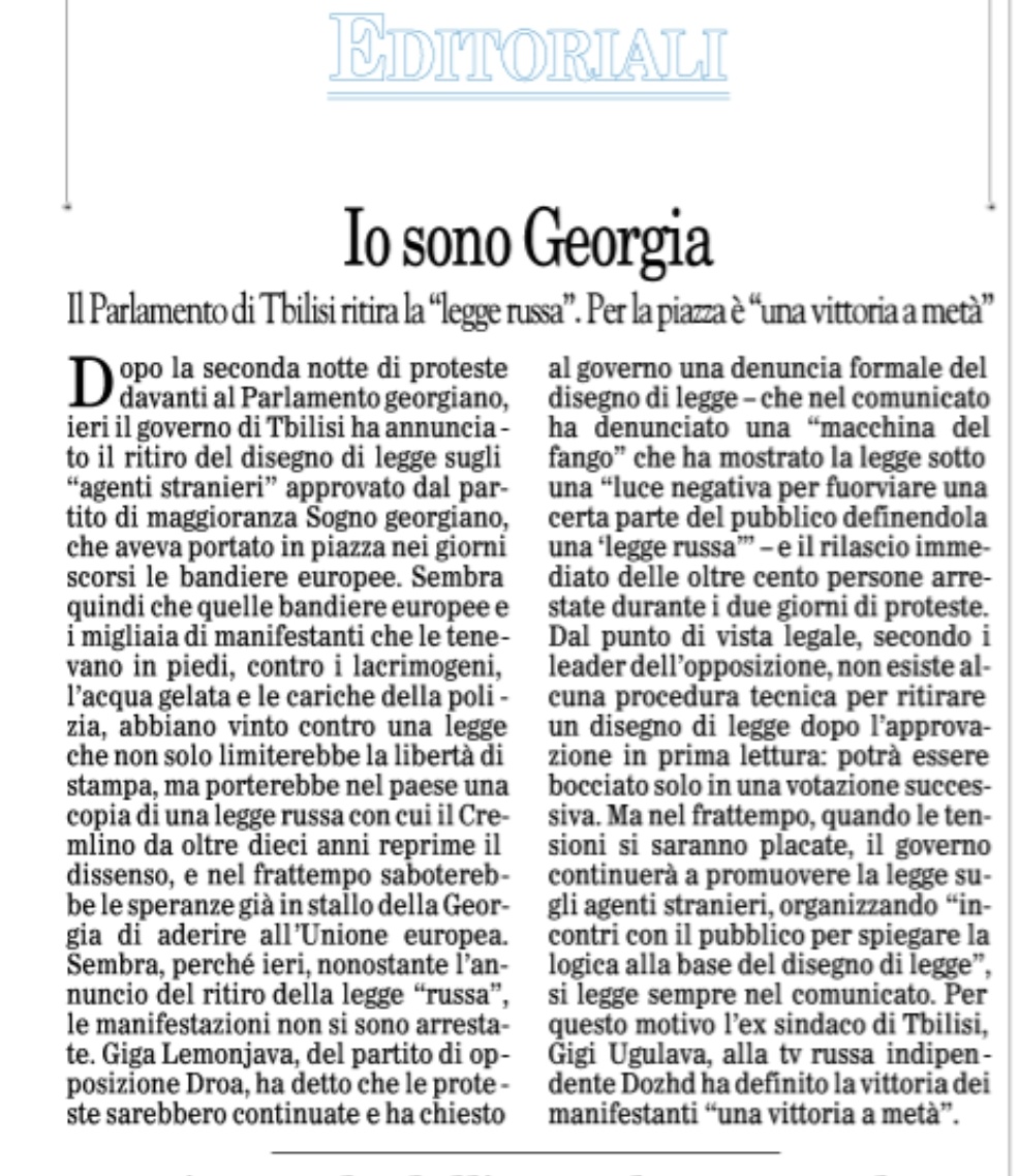 _Verze_'s tweet photo. #GeorgiaIsEurope #ilfoglio https://t.co/k5oZrmtlIl