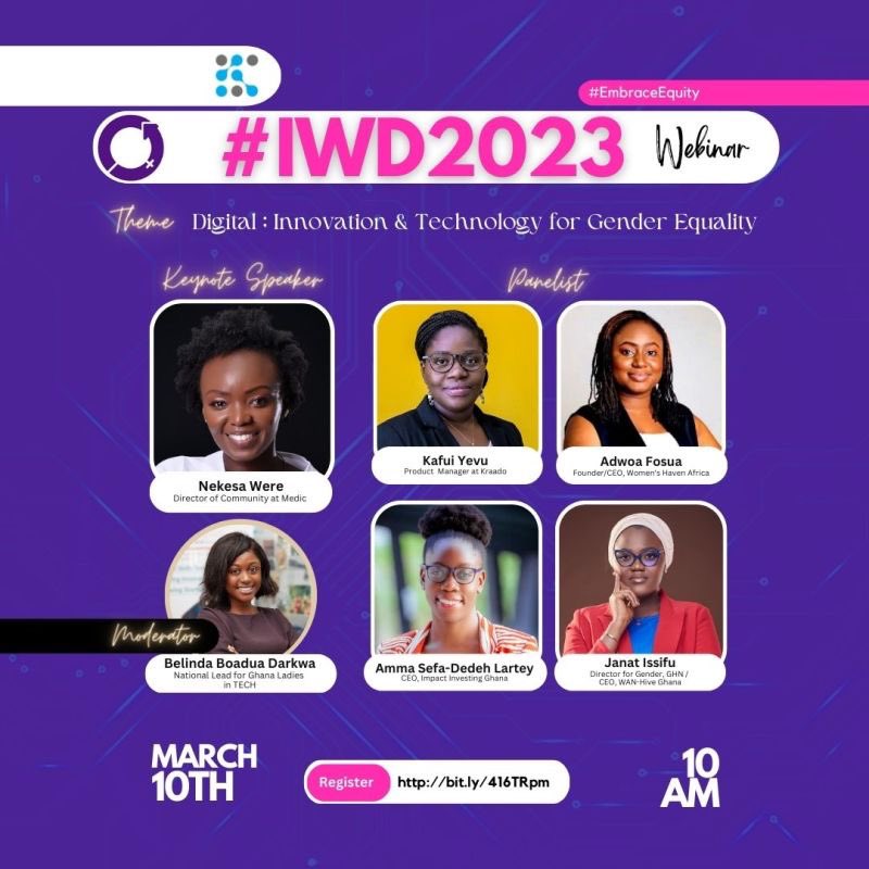 Really looking forward to this session with these fantastic women and <a href="/GhHubsNetwork/">Ghana Hubs Network</a>. It’s an open event so join us! bit.ly/416TRpm. 1pm EAT.