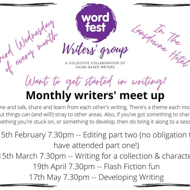 Did you know we run a monthly writers' group? 

Come and join us in #Calne #WritingCommunity