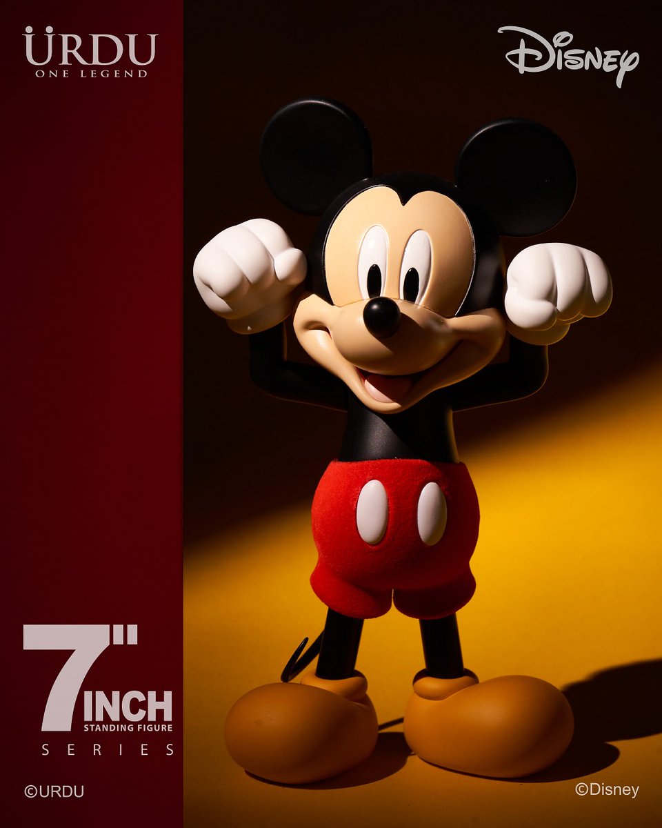 URDU_HK's tweet photo. 7" Standing Figure Mickey Mouse is wearing exquisite flocked pants, and look, it can show off different movements with its movable head and joints.

Dimension: approx. 7 inch
Material: Vinyl

#URDUHK #URDU #OneLegend #7inch #StandingFigure #disney #mickey #trendytoys  #figurine https://t.co/3iQZ15e2Fr