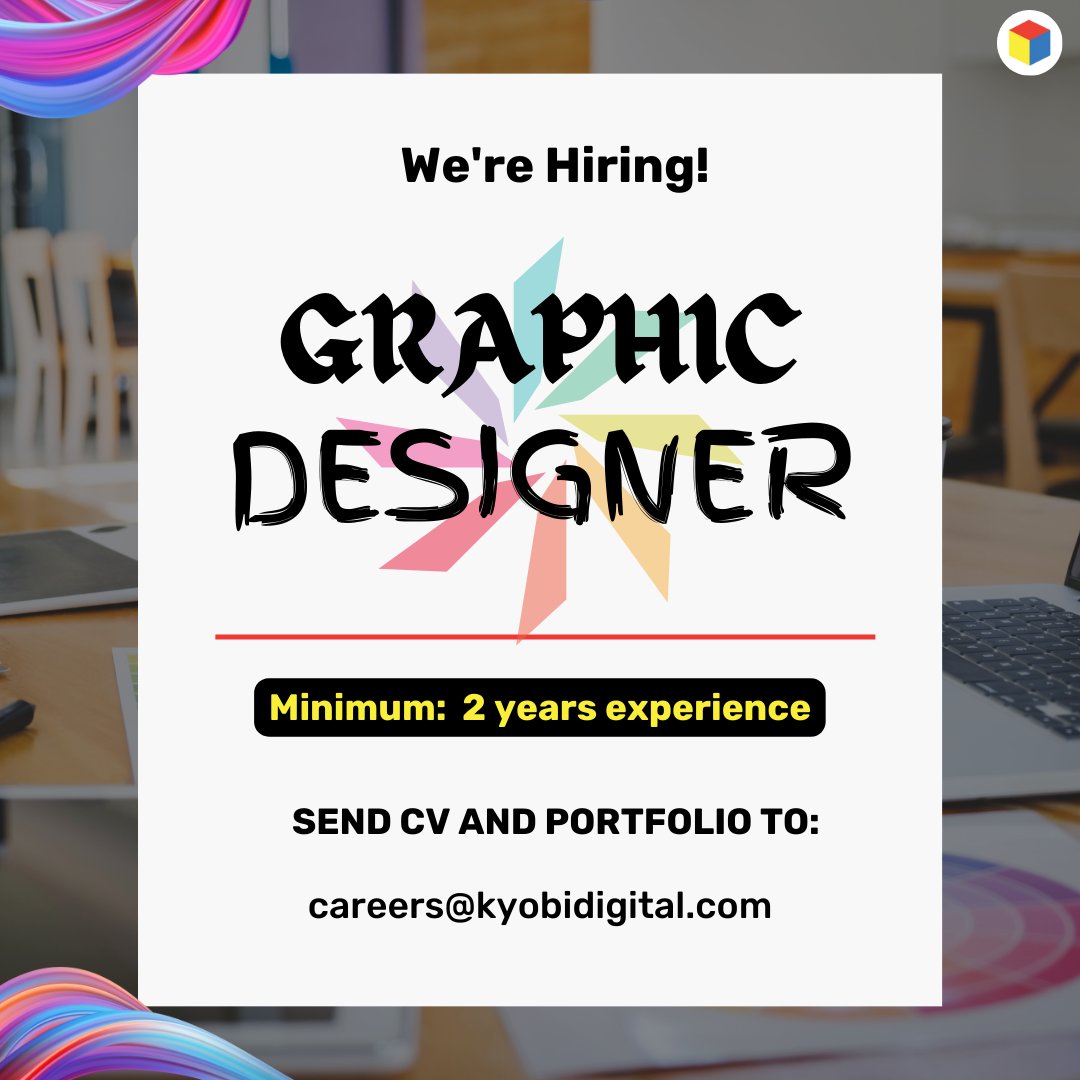 Graphic designer wanted: Join our creative team!👩🏽‍🎨The ideal candidate has a minimum of 2 years experience in graphic design, proficiency in Adobe creative suite or equivalent tool, and a strong portfolio showcasing their design work. Video editing skills are a HUGE plus. #KOT