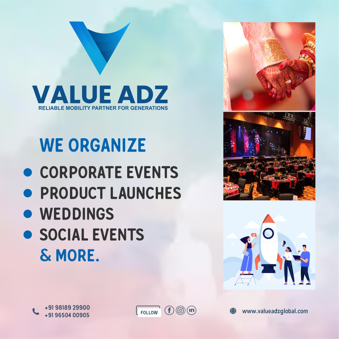 ValueAdz's tweet photo. We provide reliable and experienced event
organizing services for all types of occasions,
including private parties, corporate events, product
launches, weddings, social events, ceremonies, and
corporate functions.
contact us - +91-9818929900
https://t.co/Ji8P3Ur7O8
#eventmanager https://t.co/A54TBq0c2q