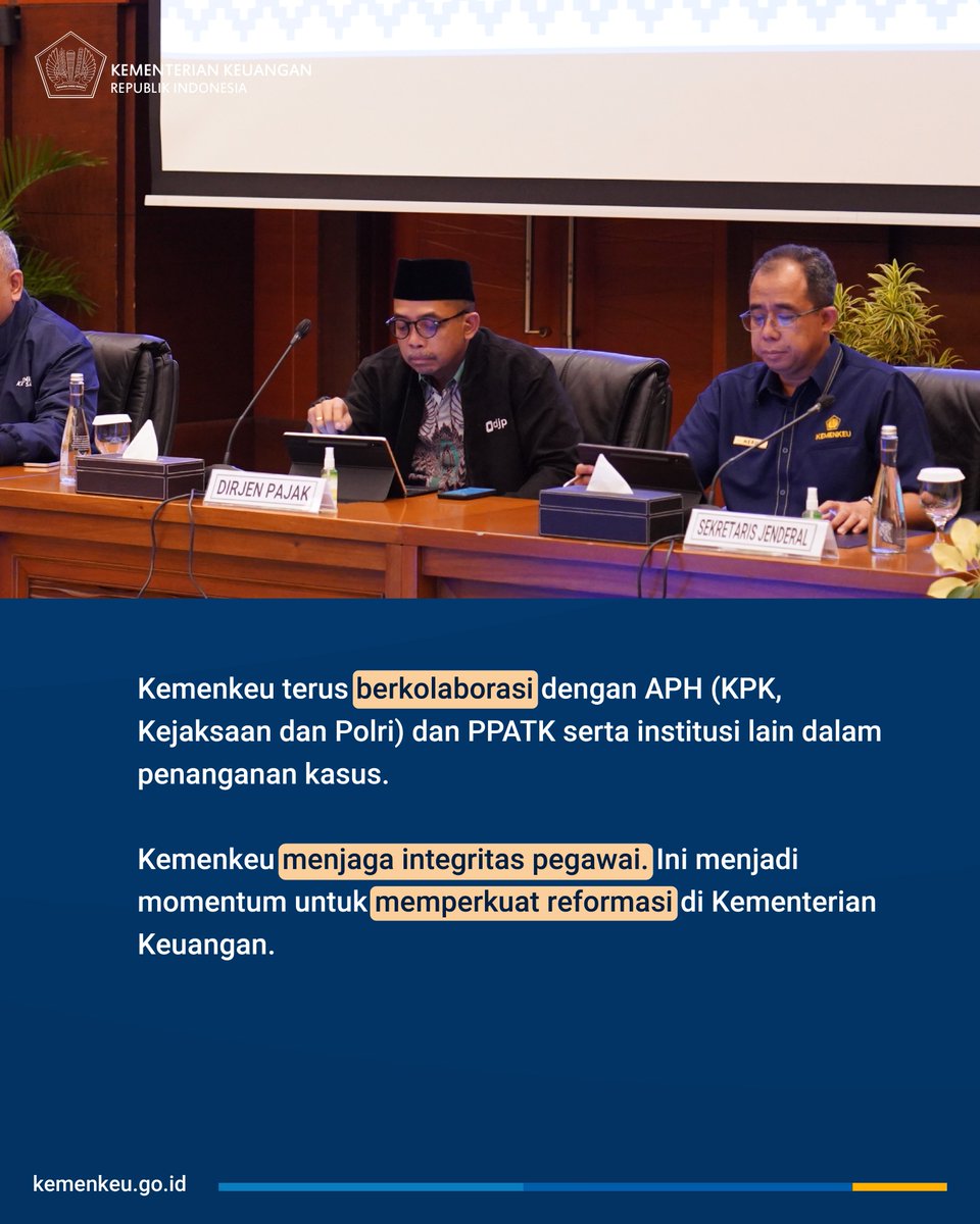 Kemenkeu bersih-bersih.

Kemenkeu berkomitmen terus menegakkan integritas.

Cek update penanganan kasus RAT dan ED di sini.