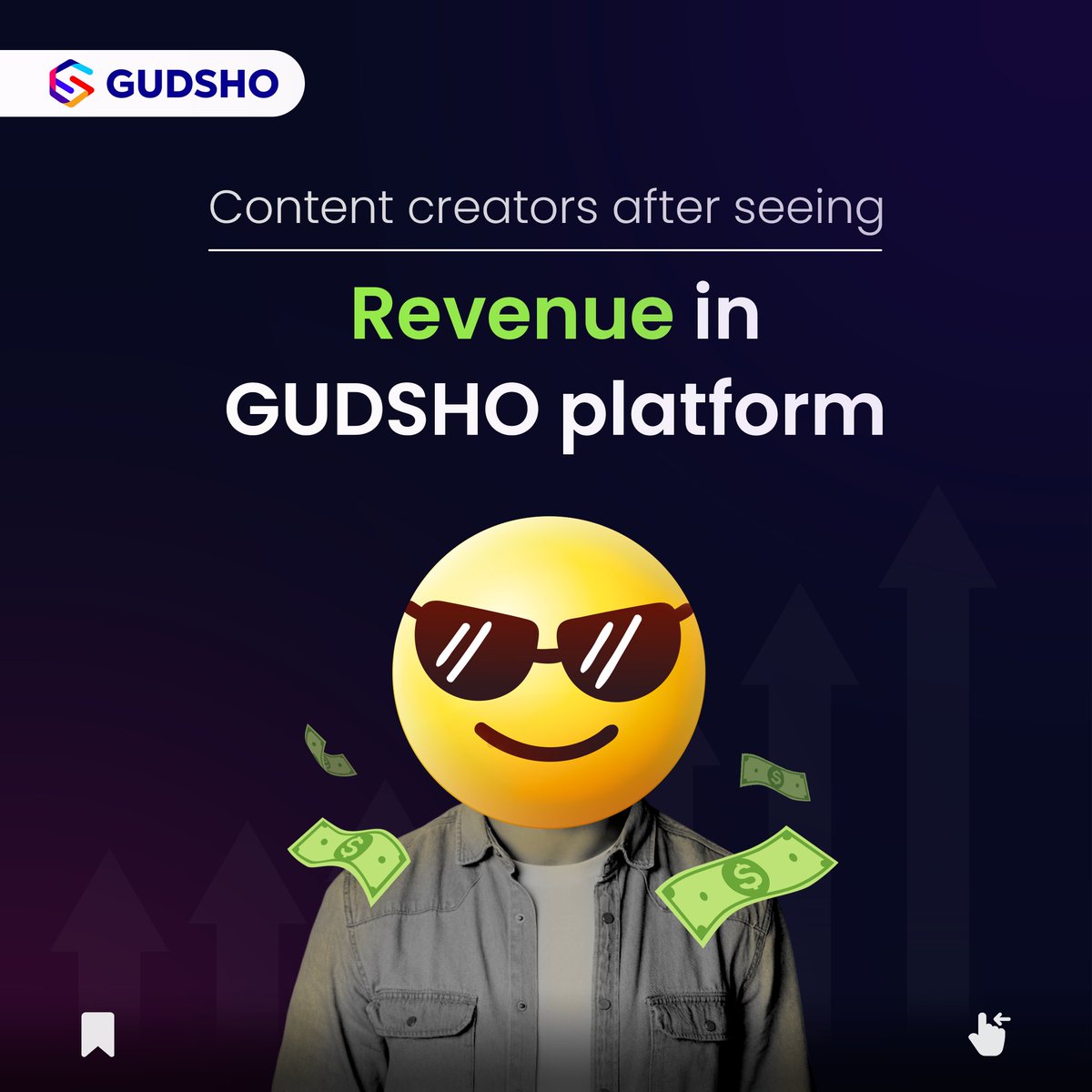 GudShoVideo's tweet image. Emojis and expression go hand in hand, but what about expansion? Decide which emoji you want to be.

#GUDSHO #videomonetization #videocreator #creator #contentcreator #platformforcreators #creatorscommunity #gudshoforcreators #revenue #monetization #youtube #emoji