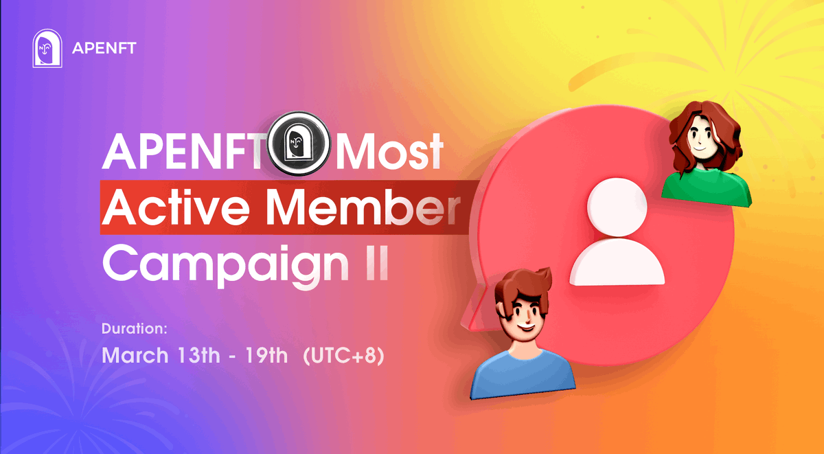 BAI_AGI's tweet photo. 🥳[APENFT English Telegram] Most Active Members Campaign II

⏲️March 13th to 19th (UTC+8)

🤟Keep joining us and stay active in the group to earn #USDD rewards!

🔗https://t.co/WDo4JsTAM2

#NFTCommunity  #Web3  #Crypto  #Airdrops   #Giveaways https://t.co/uzeW6E9Jg6