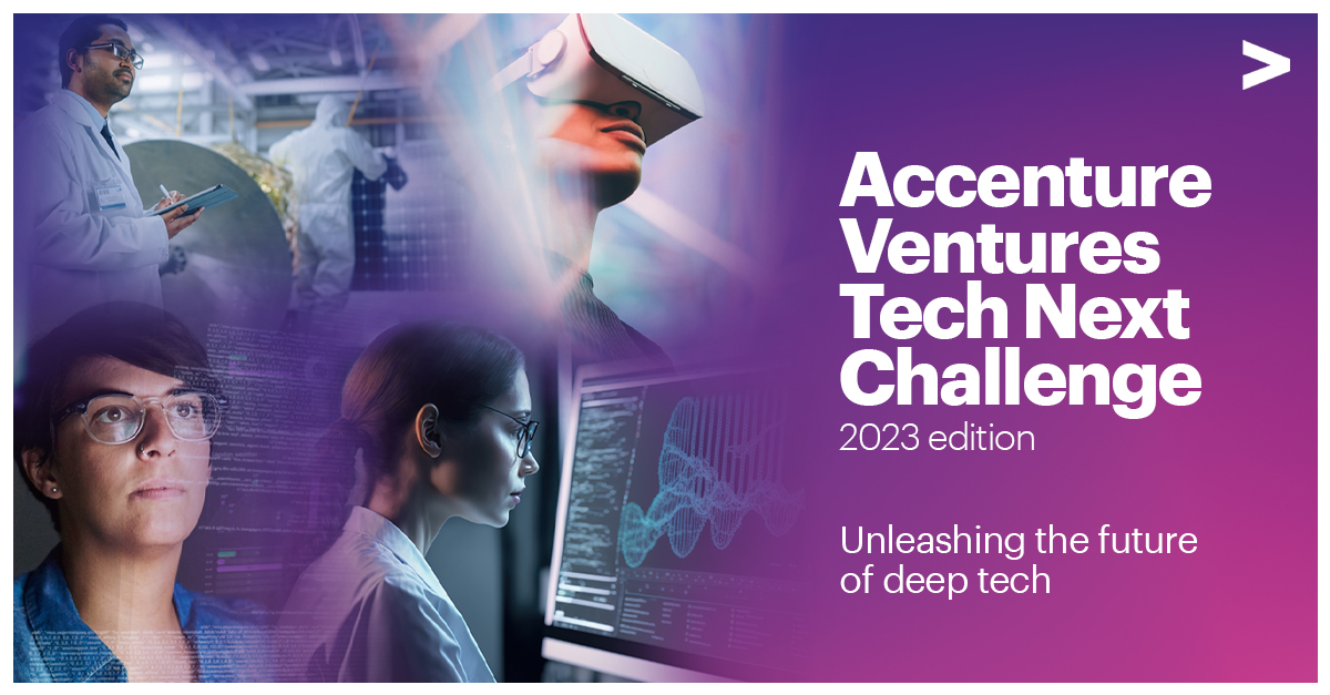 Looking forward to the Accenture #VenturesChallenge2023 for #deeptech start-ups in India. This year, we are inviting ideas under four niche segments—Metaverse & Web 3, Space Tech, Advanced Computing and Science Tech. Read more to join the challenge …ure-ventures-link-innovations.web.app