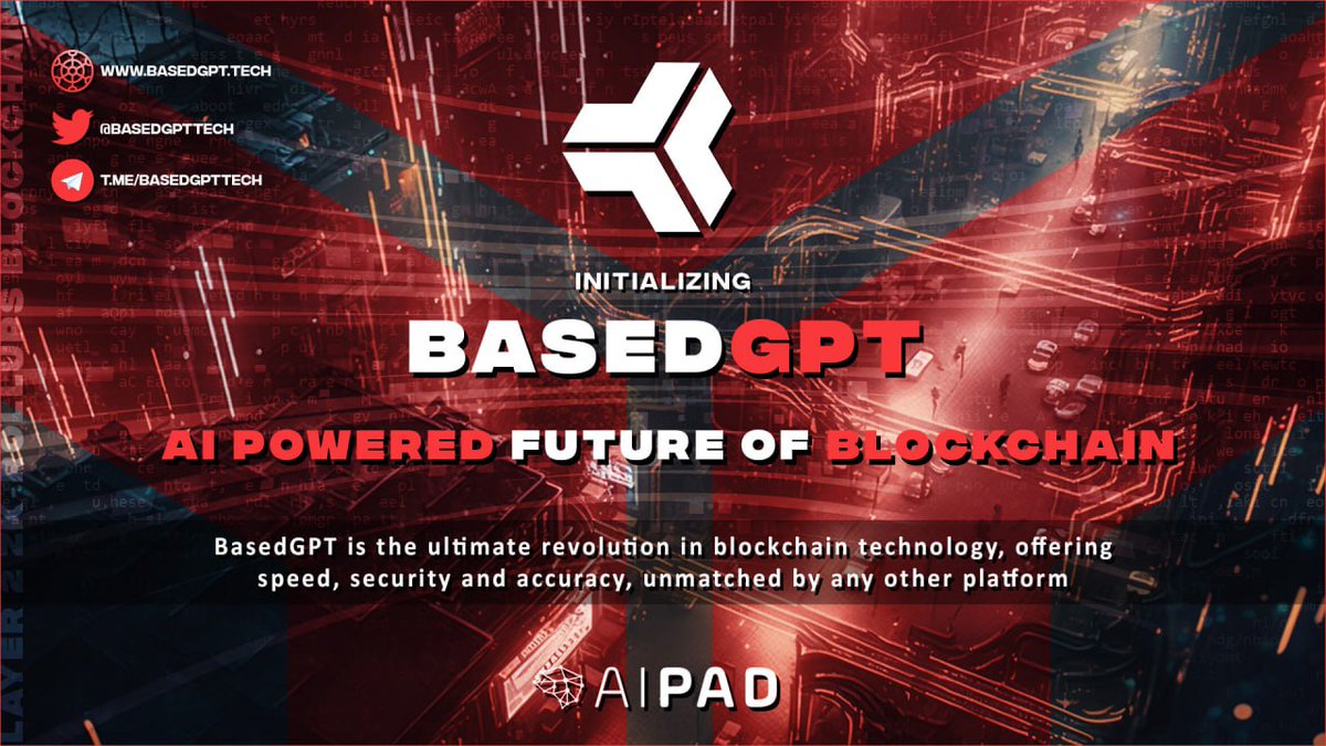 BasedGPTTech's tweet image. 🚀Introducing #BasedGPT - the #AI-powered future of blockchain technology! 
🌟 BasedGPT is the ultimate revolution in blockchain technology, offering speed, security, and accuracy that's unmatched by any other platform
#Arbitrum #Ethereum #BSC #AITech #Future #NextGen