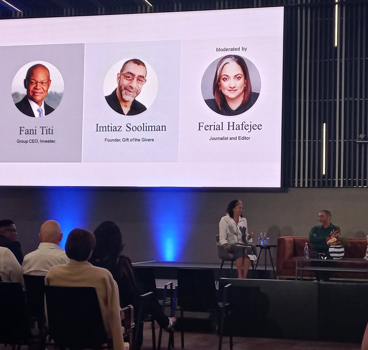 Marist_FdnStDav's tweet photo. @Investec Wealth &amp; Investment Philanthropy’s inspiring, thought-provoking &amp; unifying evening with Dr Imtiaz Sooliman @GiftoftheGivers, Investec CEO Fani Titi, @ferialhaffajee, @CheslinKolbe, Ndlovu Youth Choir &amp; our @StDavids_Marist Investec Bursary Scholars https://t.co/v5OXp7iPY7