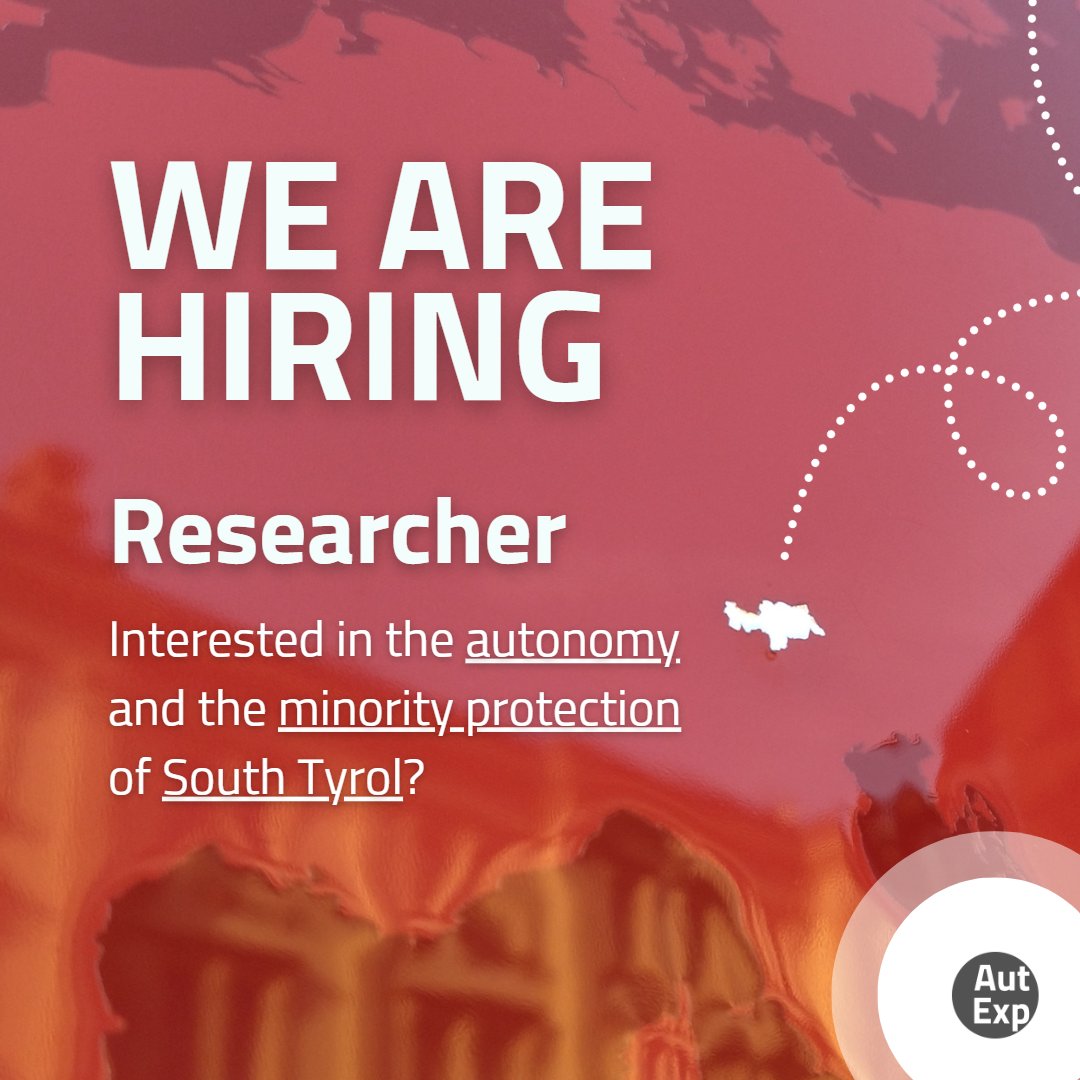 📢 #Job offer! We are looking for a #researcher! 📩 Deadline: 31.03.2023 📍 @EURAC, Bozen*Bolzano 👉 Here you can find all the details: bit.ly/job-autonomy-e…
