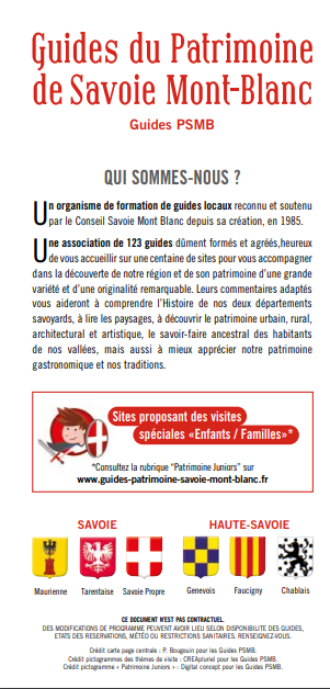 [#lesarmoiriesduvendredi  #Savoie #HauteSavoie] Les #armoiries de #Savoiepropre #Tarentaise #Maurienne #Genevois #Faucigny #Chablais figurent en bonne place dans notre brochure de #Guides du #Patrimoine de #SavoieMontBlanc #GuidesPSMB ! guides-patrimoine-savoie-mont-blanc.fr/qui-sommes-nou…