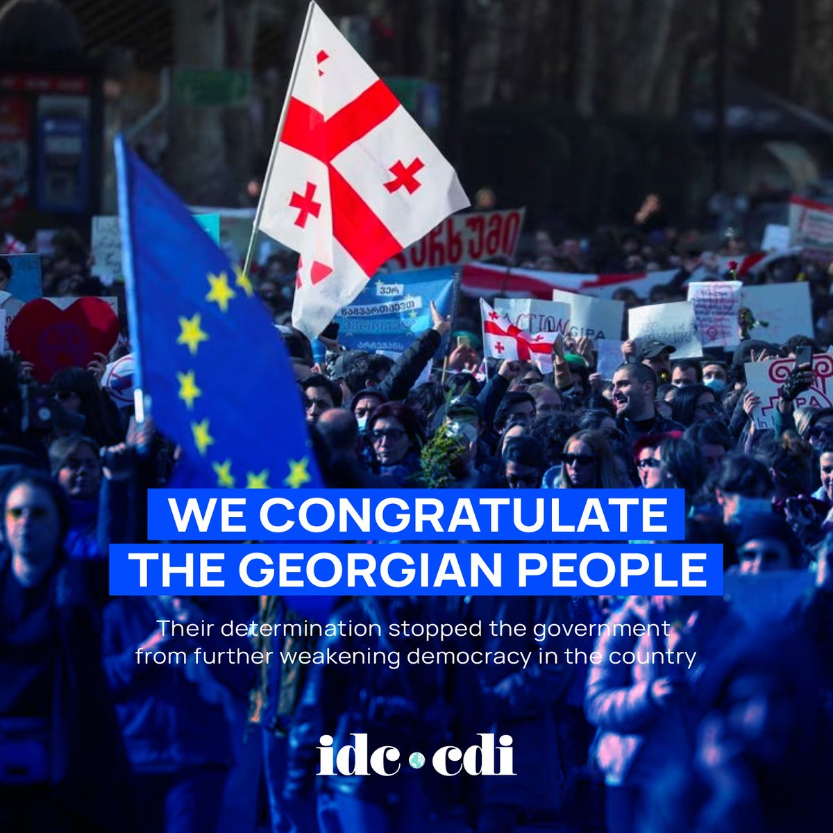 #idccdi statement in support of the #Georgian citizens in their pursuit of democracy and European accession @AndresPastrana_ @TonoEPP 🇬🇪 @EuropeanGeorgia @GTsereteli @SaakashviliM @NikaGvaramia212