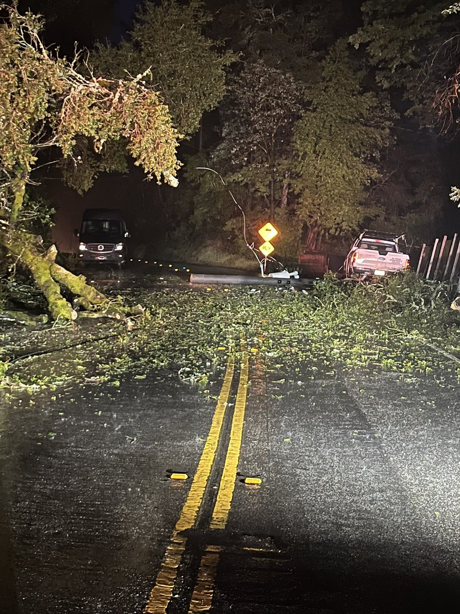 Please don’t drive across downed trees, branches, and/or wires. 

Check our pinned tweet for road conditions in Santa Cruz County