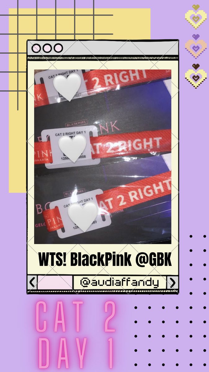 AudiAffandy's tweet photo. WTS BLACKPINK @GBK DAY 1 cat 2 UNDERPRICE!! 😍😍❤️ #blackpink #gbk #day1 #cat2 https://t.co/nfuRSUnxU2