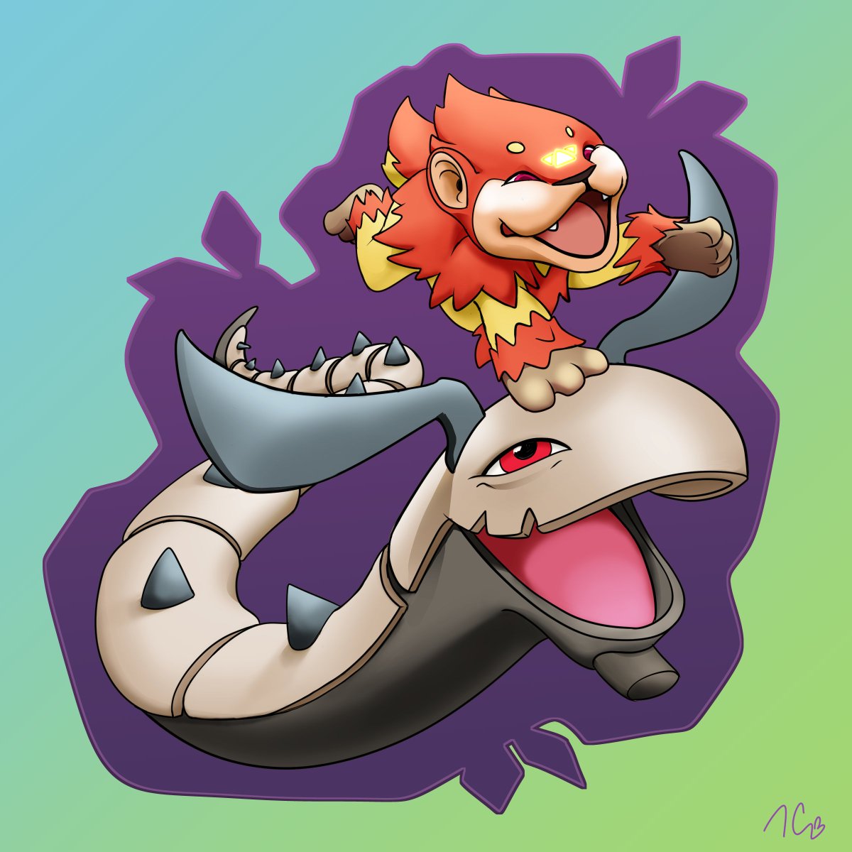 CrowCastTV's tweet photo. Raiber and Zizare finally got their color!
@playtemtem
#temtem #tamer ##temtemfanart #fanart #playtemtem #pokemonlike #lioncub #onix #firetype #groundtype #creaturefeature https://t.co/Uq9Bcm86td