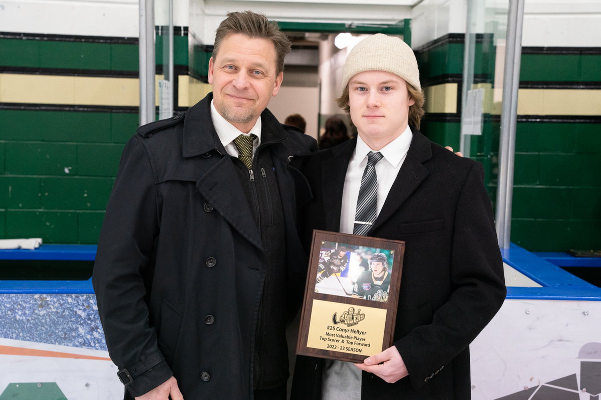 Top Scorer, Top Forward, &amp; Most Valuable Player: #25 Conyr Hellyer

Okotoks' own entered the history books with the 15th thirty-goal season in franchise history, becoming one of the #AJHL's most consistent two-way forwards in just his second season of junior.