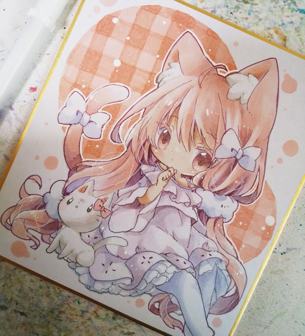 桃ねこちゃんを塗った 