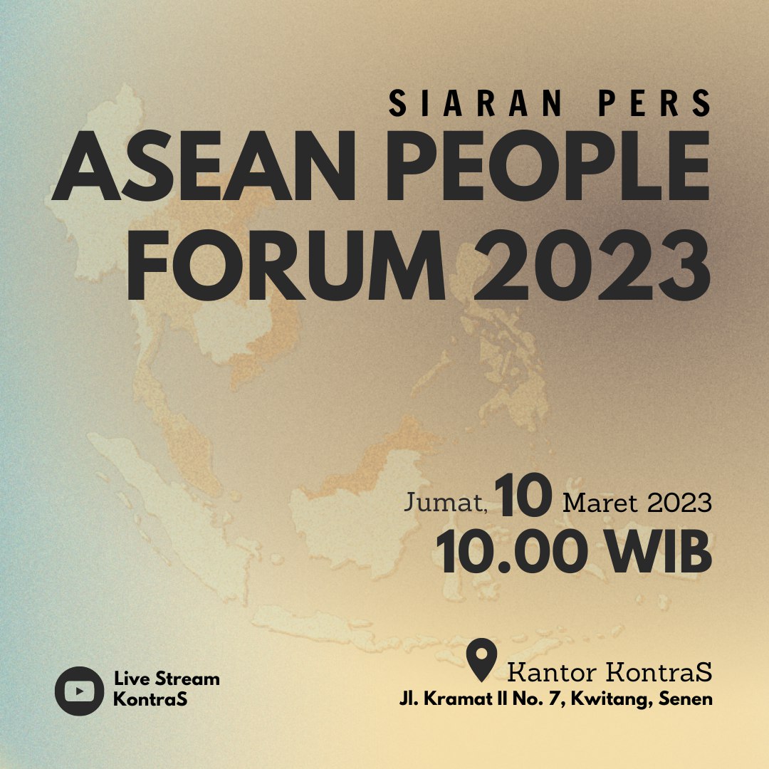 Siaran pers Asean People Forum 2023 dapat dilihat pada link berikut:  

 youtube.com/live/5nMr30Jyc…

#APF2023 #ASEAN