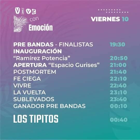 WarzoneBuffet's tweet photo. La Grilla oficial de artistas del Ramirez Festeja 2023 los esperamos a todos 🎵🎶
#RamirezFesteja2023
#GeneralRamirez
#EntreRios https://t.co/42t5ZZ7CHo