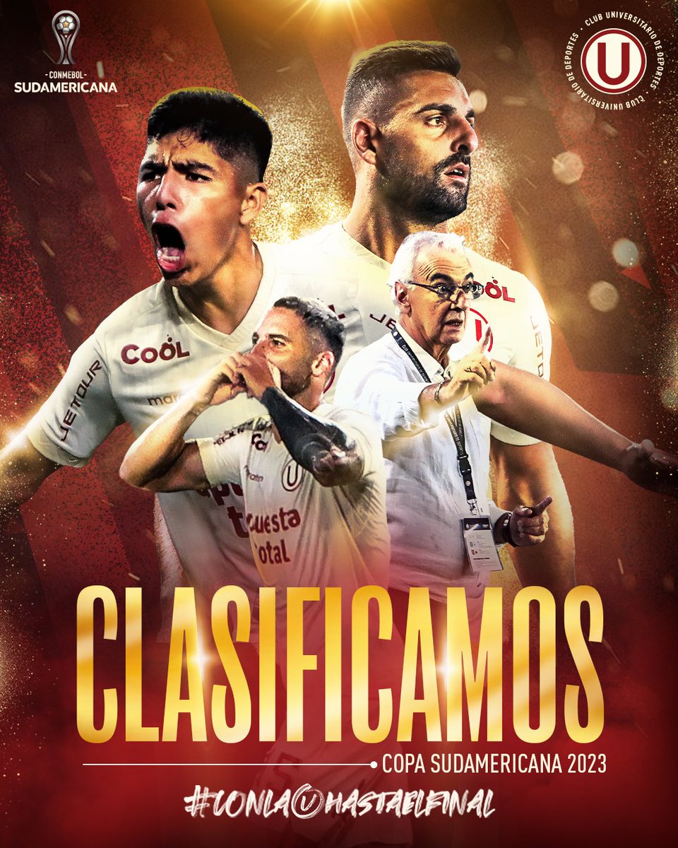 Universitario's tweet photo. 𝙅𝙐𝙉𝙏𝙊𝙎 𝘼 𝙇𝘼 𝙁𝘼𝙎𝙀 𝘿𝙀 𝙂𝙍𝙐𝙋𝙊𝙎 𝘿𝙀 𝙇𝘼 𝙎𝙐𝘿𝘼𝙈𝙀𝙍𝙄𝘾𝘼𝙉𝘼 🫡

𝘾𝙊𝙉 𝙇𝘼 𝙐 𝙃𝘼𝙎𝙏𝘼 𝙀𝙇 𝙁𝙄𝙉𝘼𝙇 💪

Universitario 2-0 @Club_Cienciano 

🏆 @Sudamericana 

#ConLaUHastaElFinal https://t.co/wdRdJcYmq5