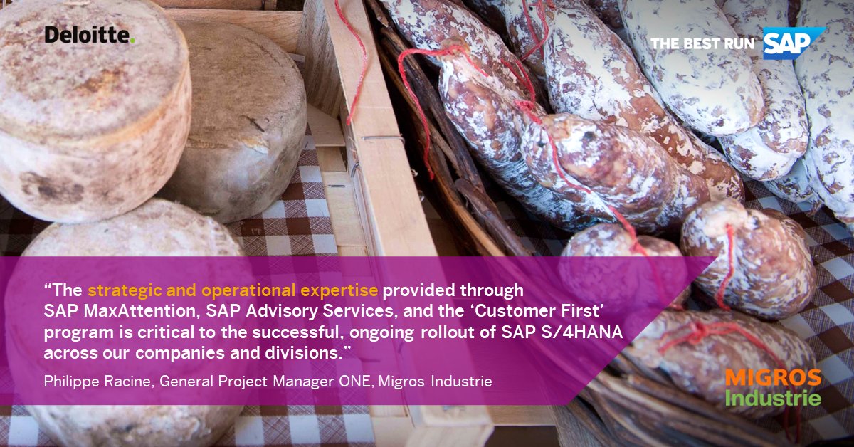 Migros Industrie relied on #SAPServices and Deloitte Consulting for a smooth rollout of #SAP #S4HANA and continued navigating a multiyear digital transformation strategy. 

This success is indeed a testament to the power of great collaboration! 🤝🎉 

📖 imsap.co/60123FR1q