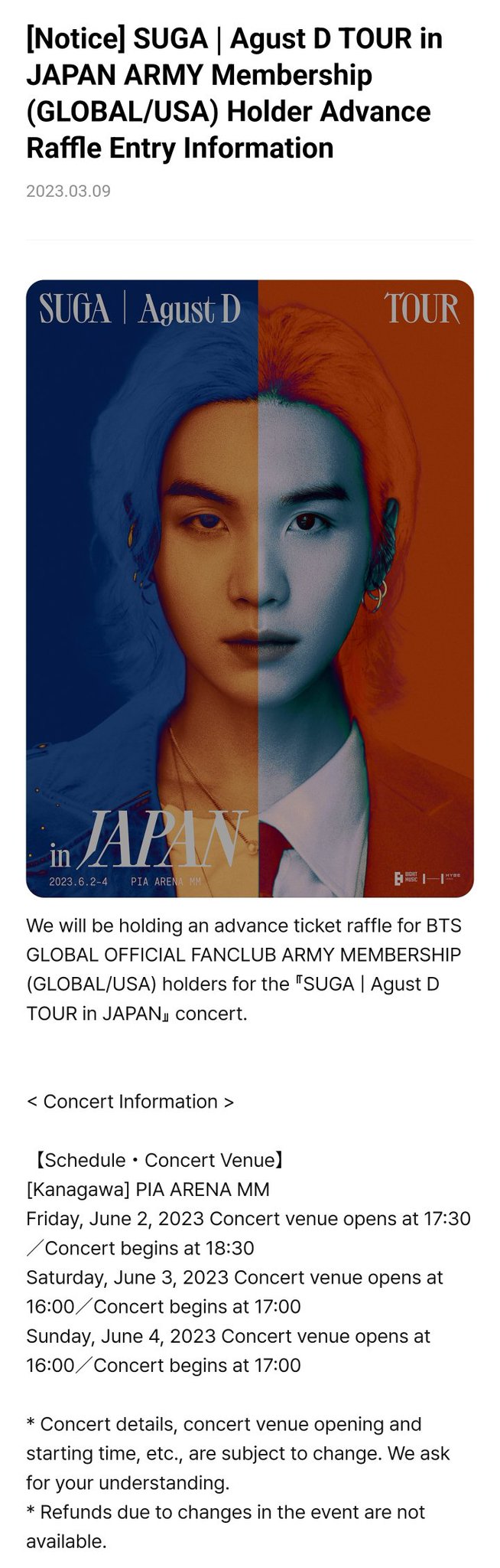 K-POP・アジア BTS SUGA Agust D TOUR 'D-DAY' in JAPAN CDJapan : SUGA | Agust D TOUR 'D-DAY' in JAPAN (w/ BTS JAPAN