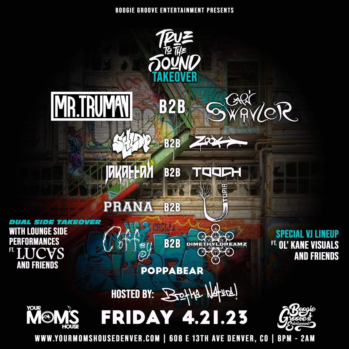 shlop_music's tweet photo. BIG WAN celebrating local talent and the grass roots scene this 420 weekend in Denver‼️ Ya boi plays a direct role in curating this entire event, and I can assure you that this will be one to come out for 👀 we have SO much in store for the night!

Code “SHLOP” for the hookup https://t.co/rJoJ1InygJ