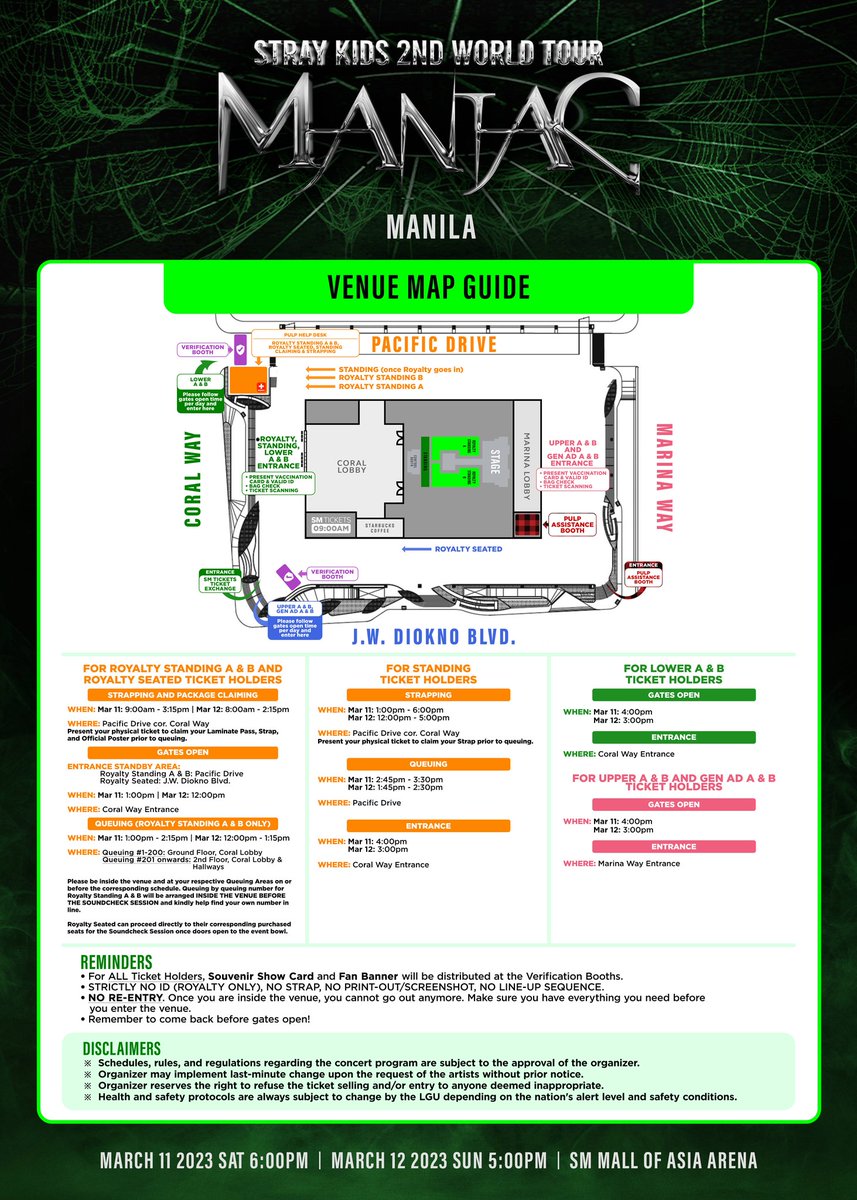 MOAArena's tweet photo. Here's your all in one #SKZinMNL2023 event guides prepared by @pulpliveworld to maximize your #StrayKidsAtMOAArena experience this weekend.

#ArenaSafe 
#ChangingTheGameElevatingEntertainment https://t.co/HDmqlo7IeF