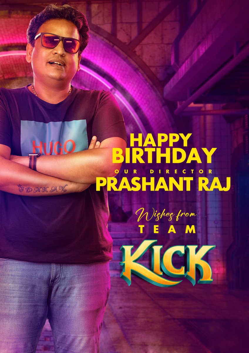ObsoletePsych's tweet photo. Wishing our super talented and energetic director @iamprashantraj 🎊 a very happy birthday 🥳 Waiting for the world to witness your fun fest through #KICK @iamsanthanam @TanyaHope_offl @ArjunJanyaMusic @iamnaveenraaj #FortuneFilms @johnsoncinepro @saregamasouth #கிக் #SantasKick https://t.co/pPSEsSql5l