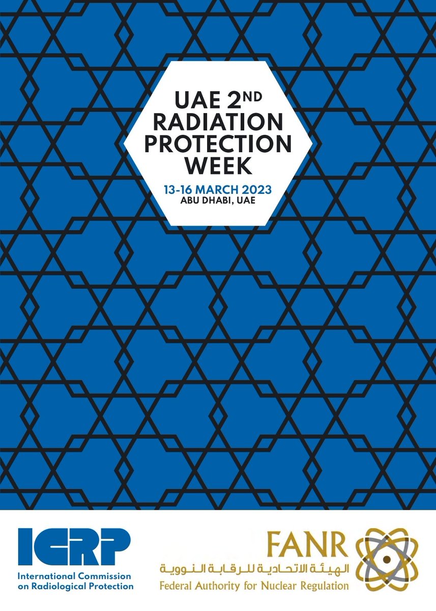 The Programme for the second "UAE Radiation Protection Week" is now available!

#UAE #RPW2023 #ICRP #FANR <a href="/ICRP/">ICRP</a> <a href="/FANRUAE/">FANR UAE</a> @ICRPSciSec #dubaiequinehospital #NAWAH #NRRC #UNSCEAR #NASA #UAESA