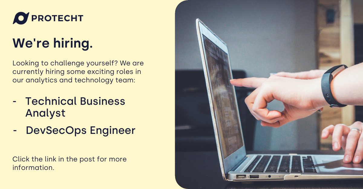 Keen to make an impact? Protecht is seeking a skilled technical business analyst and a DevSecOps / cloud security engineer to join our team.

Sound like something you may be interested in? Find out more about our open roles here: bit.ly/3Lbb9w8

#riskjobs #saas #devops