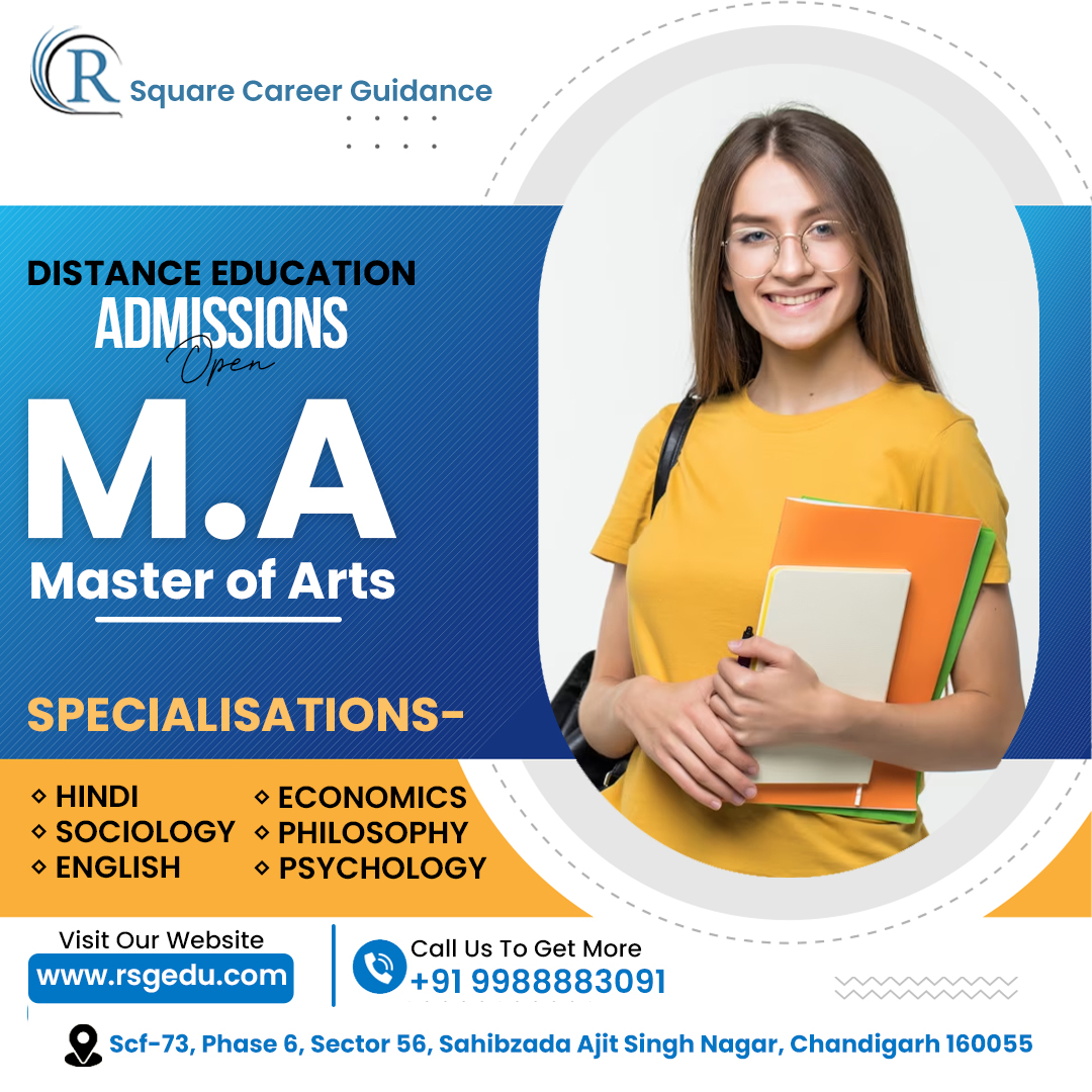 RSquareCareer's tweet photo. M.a (Master of Arts) Distance Education Admissions Open
Specialisations-
✅Hindi
✅Sociology
✅English
✅Economics
✅Philosophy
✅Psychology
#maDistanceEducation #DistanceEducation #Mohali #learning #Rsquare #MA #education #LLM #BA #MCOM #BLIB #MLIB #BA #distancelearning https://t.co/I8yoSxAvGC