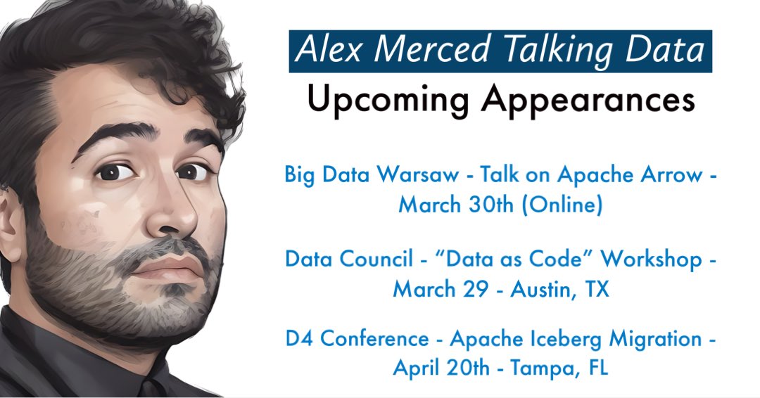 AlexMercedCoder's tweet image. #DataEngineering #BigData #100daysofData