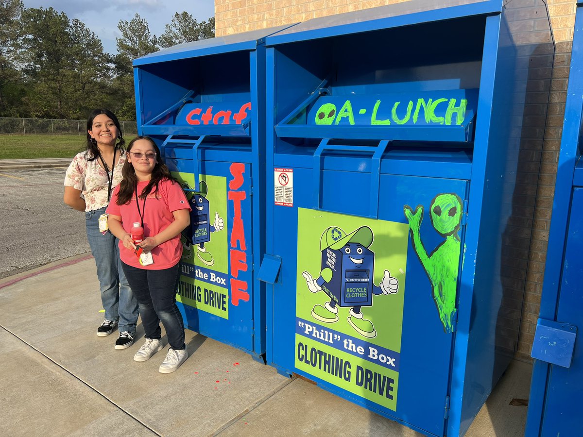 HildebrandtCTE's tweet photo. #phillthebox time @HildebrandtKISD ! Drop donations in any bin during March! These PBMF kids set a HUGE goal and are bringing lots of things to this year’s project! https://t.co/kLSdhKsdKo