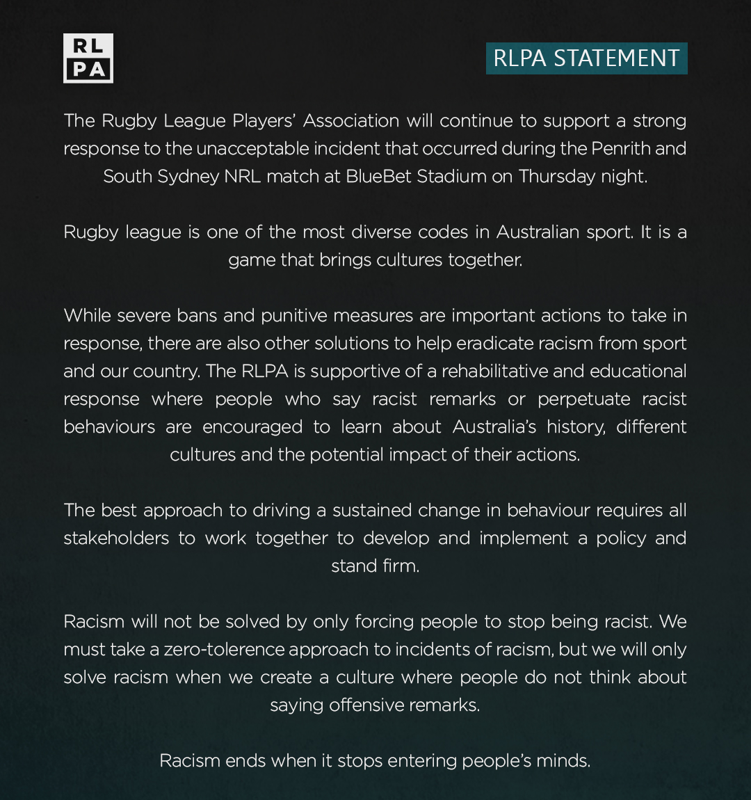 RLPA | Rugby League Players Association tweet media
