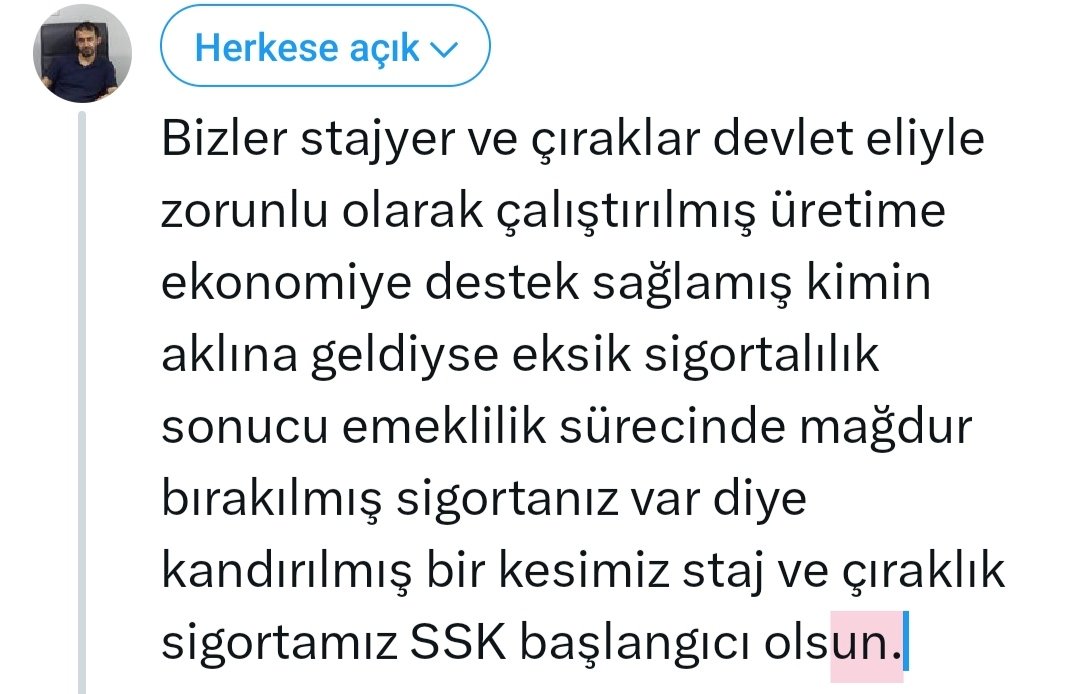 #StajCıraklıkSgkBaslangıcıdır