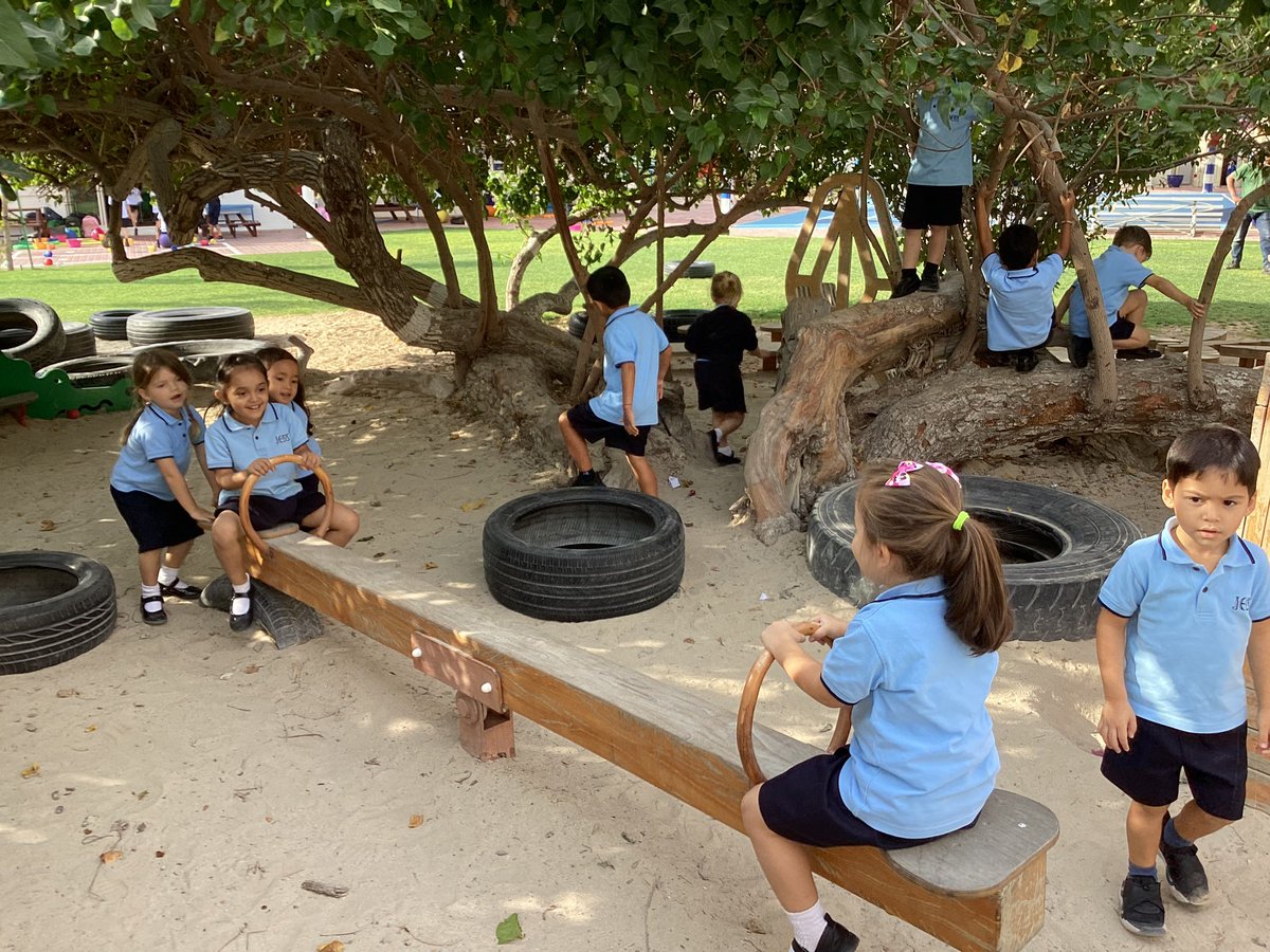 Our beautiful grounds <a href="/JESSJumeirah/">JESS Jumeirah</a> enable us to develop our gross motor control in a beautiful natural environment. 🍃 #JESSJumLearning #Learningthroughplay