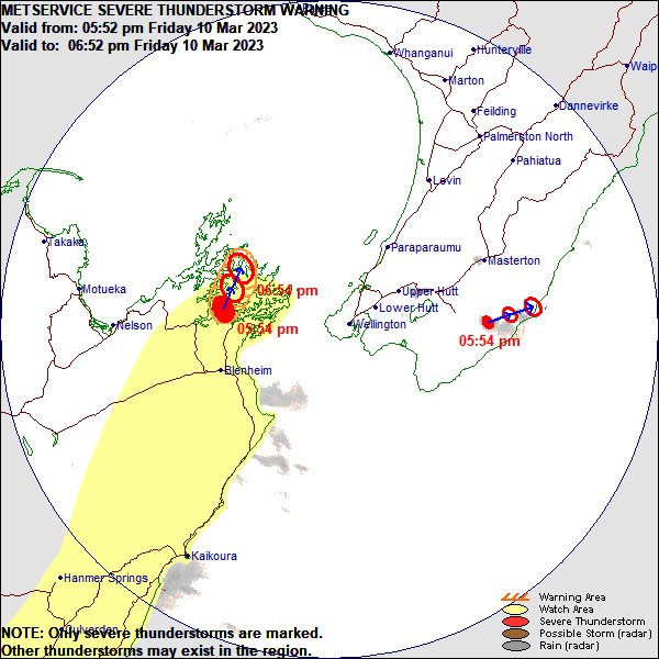 MetService on Twitter "RT MetServiceWARN Severe Thunderstorm Warning