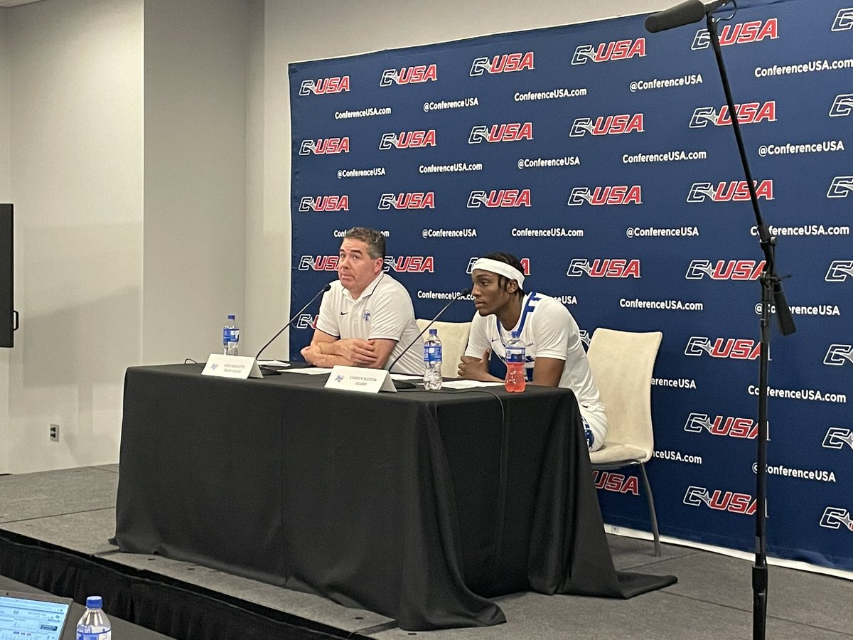 ldeleon5's tweet photo. Epic day in Frisco today!! Blue Raider Nation showed up at The Star & helped both our @MT_WBB & @MT_MBB teams get huge wins to advance in the @ConferenceUSA Tournament! #BackForMoreTomorrow #HoopsAtTheStar https://t.co/TMibSE9bwD