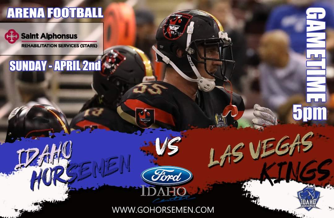 It's Going Down.. April 2nd

Las Vegas Kings vs Idaho Horsemen 
<a href="/fordidahocenter/">Ford Idaho Center</a>