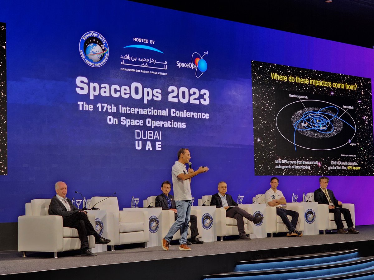 The final day of #SpaceOps2023 is here. We start the day with a plenary session on Planetary Defense with experts from NASA, JAXA, DLR, ESA, JHUAPL and CNRS/Côte d’Azur Observatory.