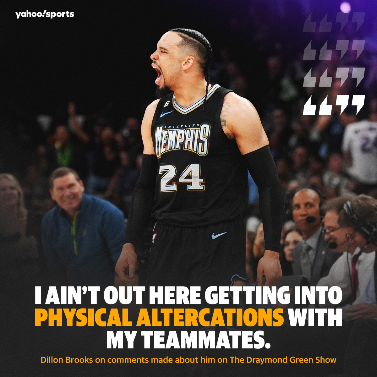Dillon Brooks on Luka Doncic being out today ‘Sometimes they ain’t